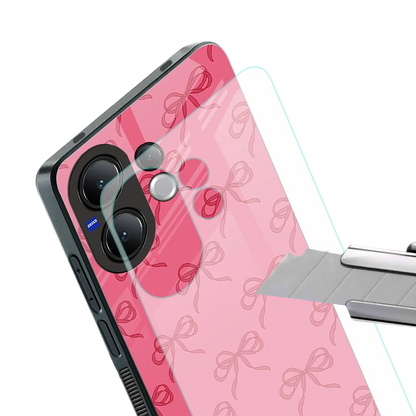 Ribbon Chic stylish phone case for vivo v60 | glossy glass and slim fit