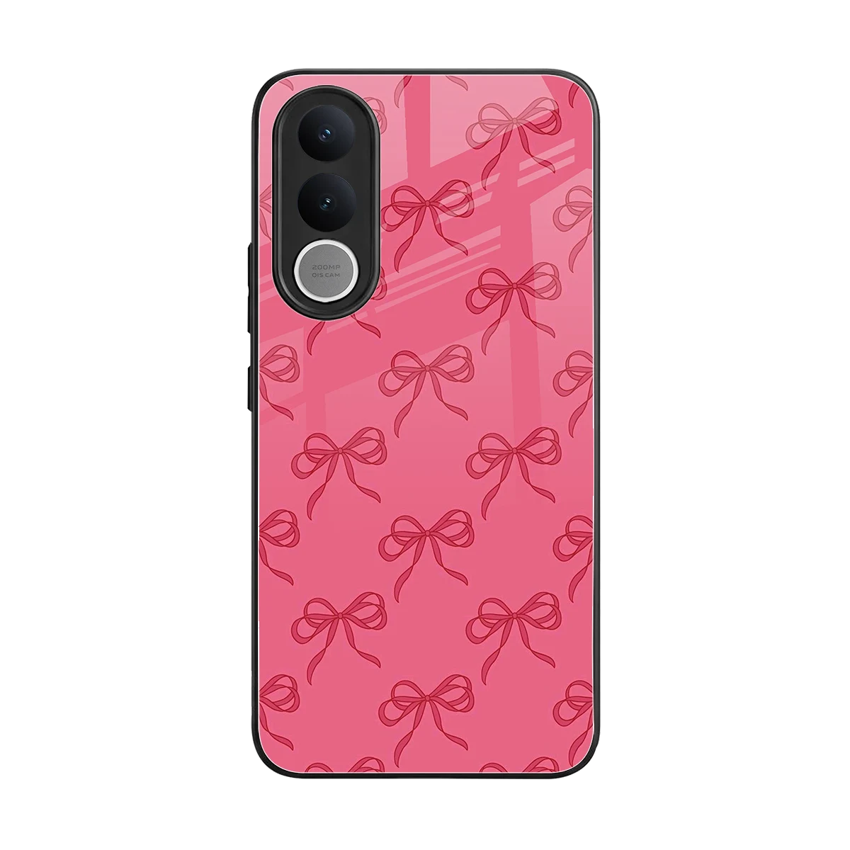 Ribbon Chic back phone cover | glass case for vivo v70 fe