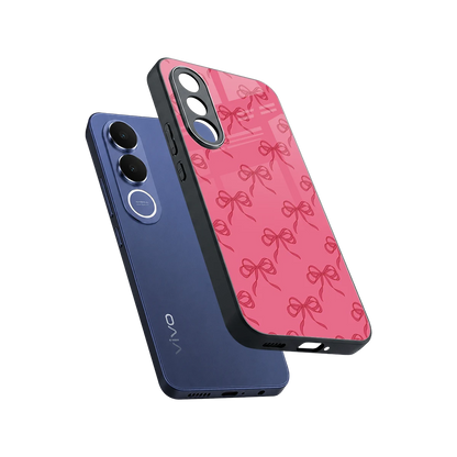 Ribbon Chic sleek vivo v70 fe cover with tempered glass back and TPU edges