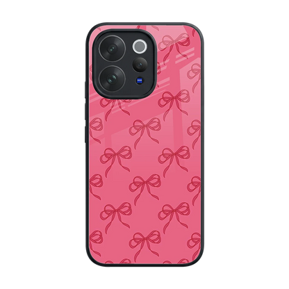Ribbon Chic back phone cover | glass case for vivo v70