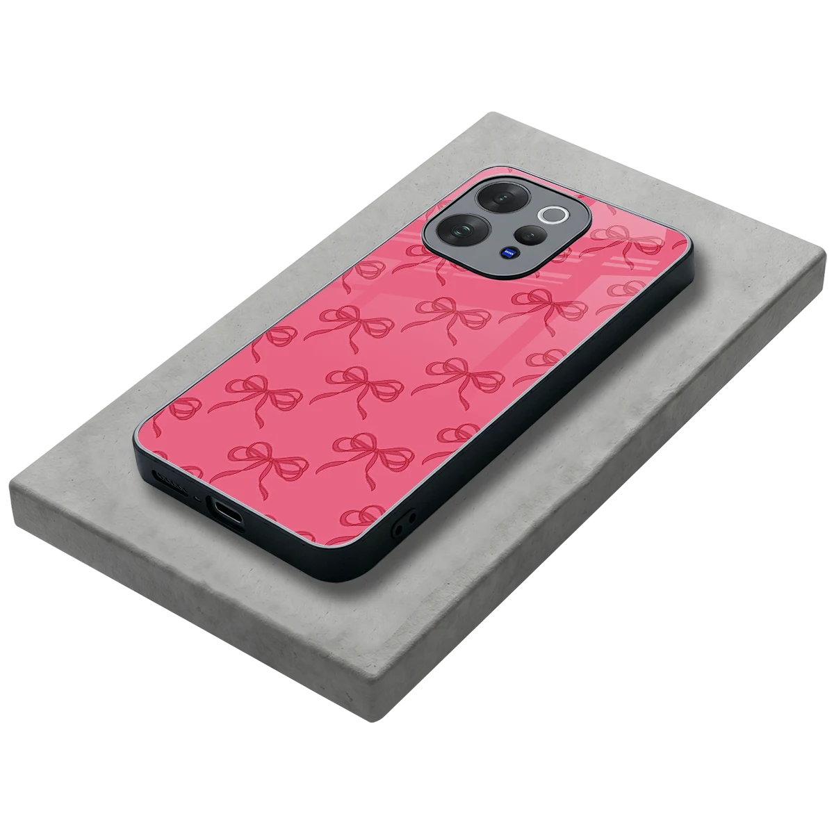 Ribbon Chic stylish phone case for vivo v70 | glossy glass and slim fit