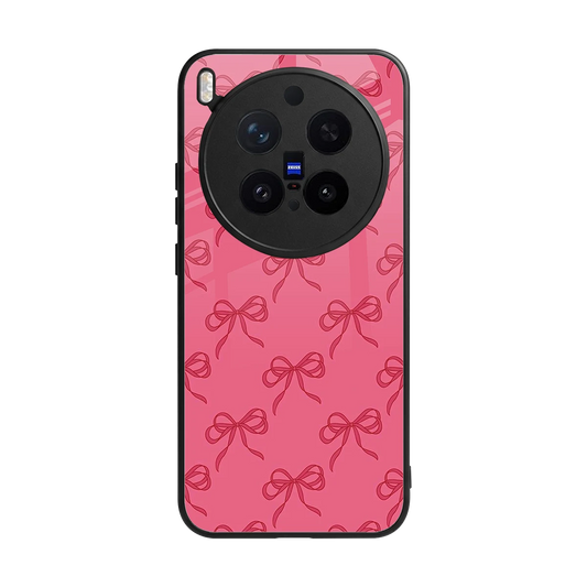 Ribbon Chic back phone cover | glass case for vivo x300 pro
