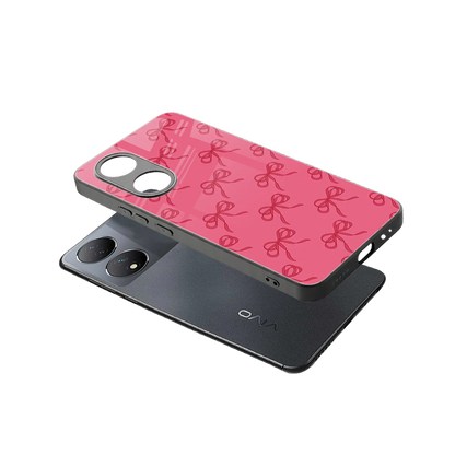 Ribbon Chic sleek Vivo-y100 cover with tempered glass back and TPU edges