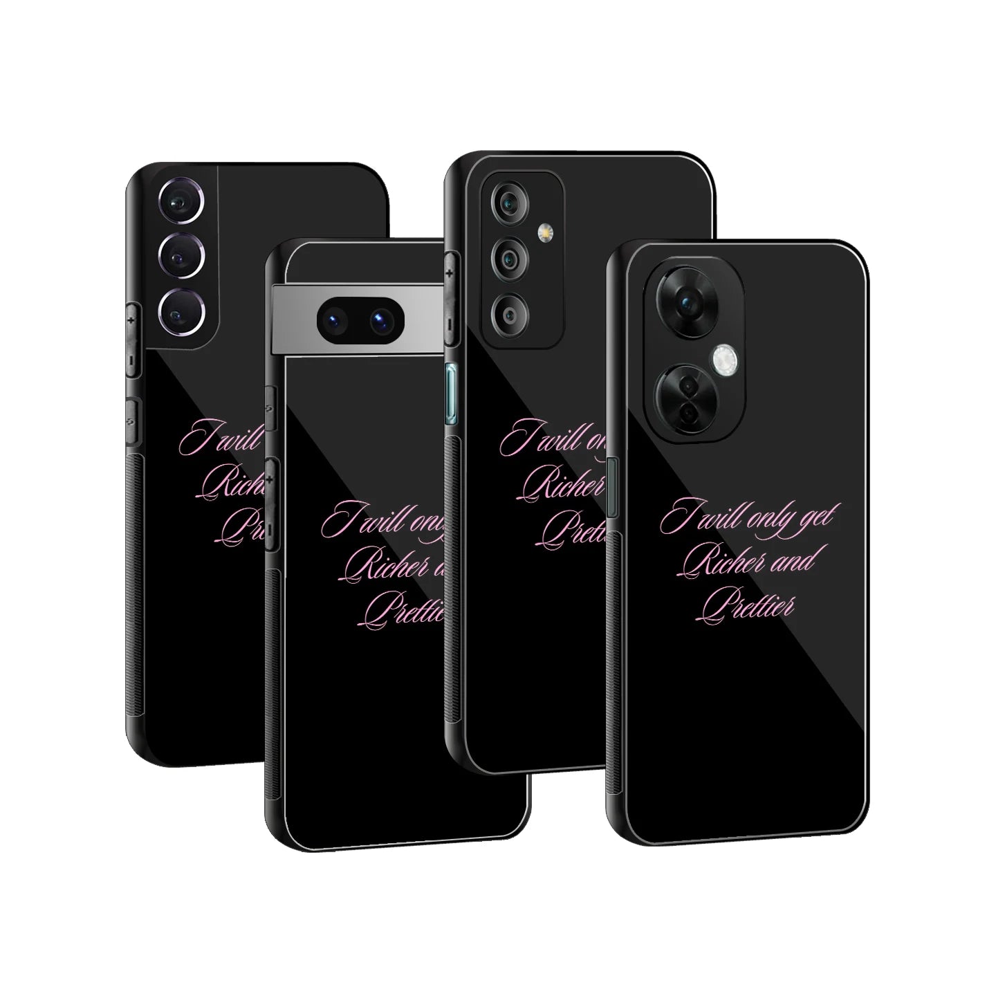 Stylish Glass Back Case for All Smartphones iPhone, Samsung, OnePlus, Pixel, Redmi, Oppo, Vivo, Motorola
