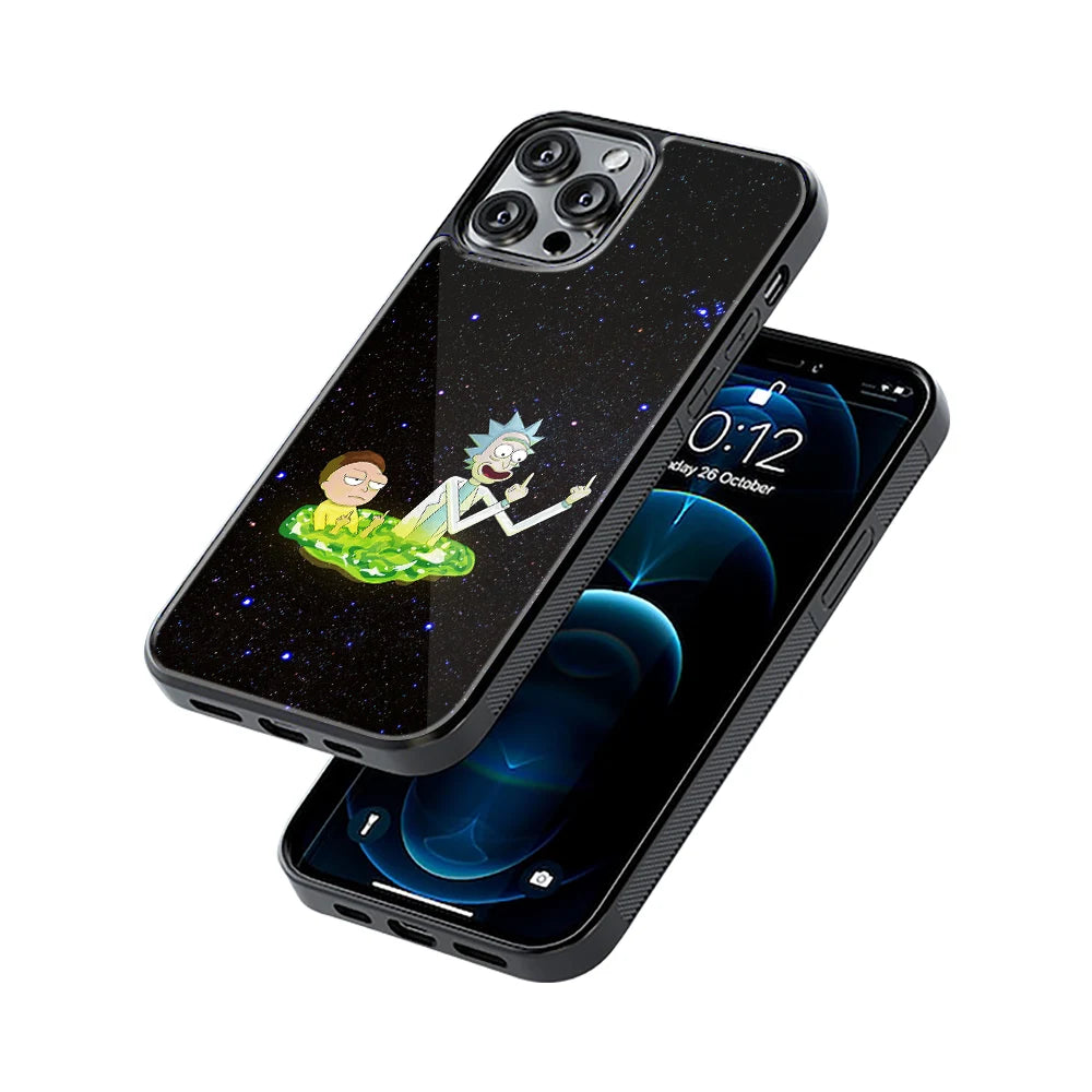 Protective Glass Back Phone Case Compatible with iPhone, Samsung, OnePlus, Pixel & More