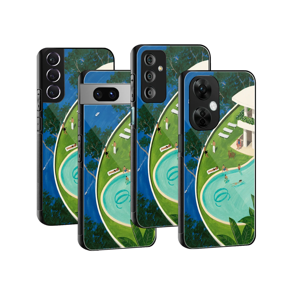 Stylish Glass Back Case for All Smartphones iPhone, Samsung, OnePlus, Pixel, Redmi, Oppo, Vivo, Motorola