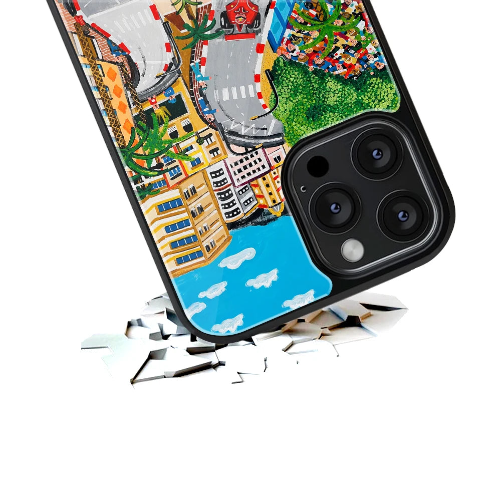 Durable Glass Back Mobile Case for iPhone, Samsung, OnePlus, Google Pixel, Redmi, Vivo, Oppo