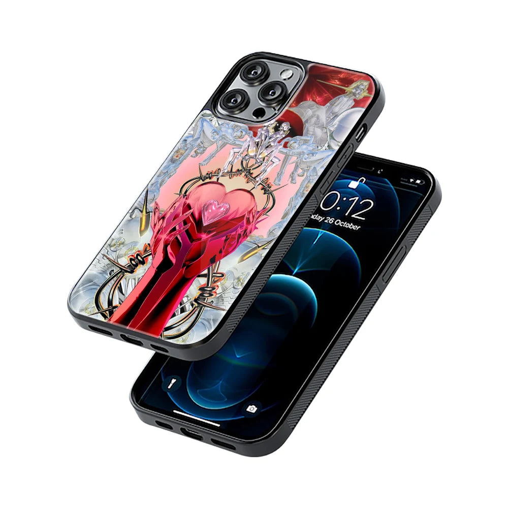Protective Glass Back Phone Case Compatible with iPhone, Samsung, OnePlus, Pixel & More