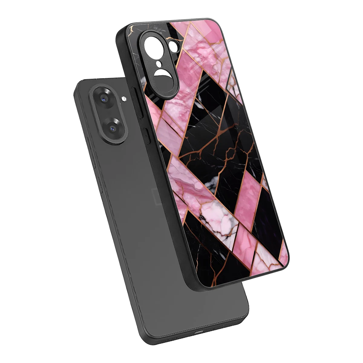 Rose Luxe sleek oneplus nord ce5 5g cover with tempered glass back and TPU edges
