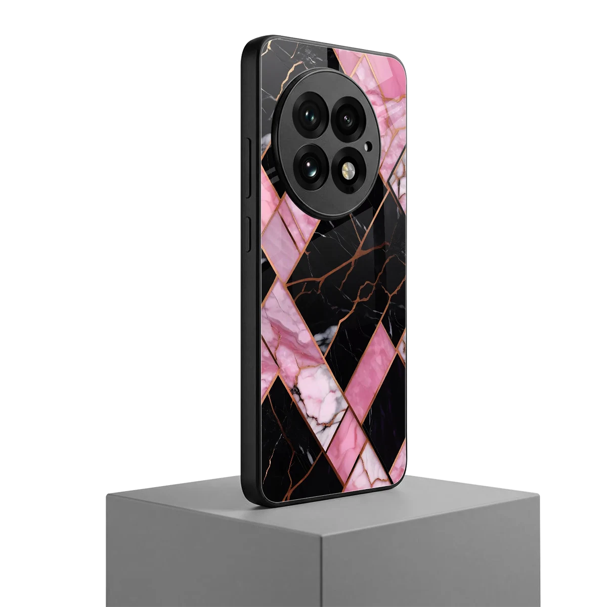 Rose Luxe oneplus 13 mobile cover | shockproof glass phone case