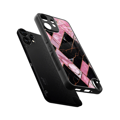 Rose Luxe sleek cmf nothing phone 2 pro cover with tempered glass back and TPU edges