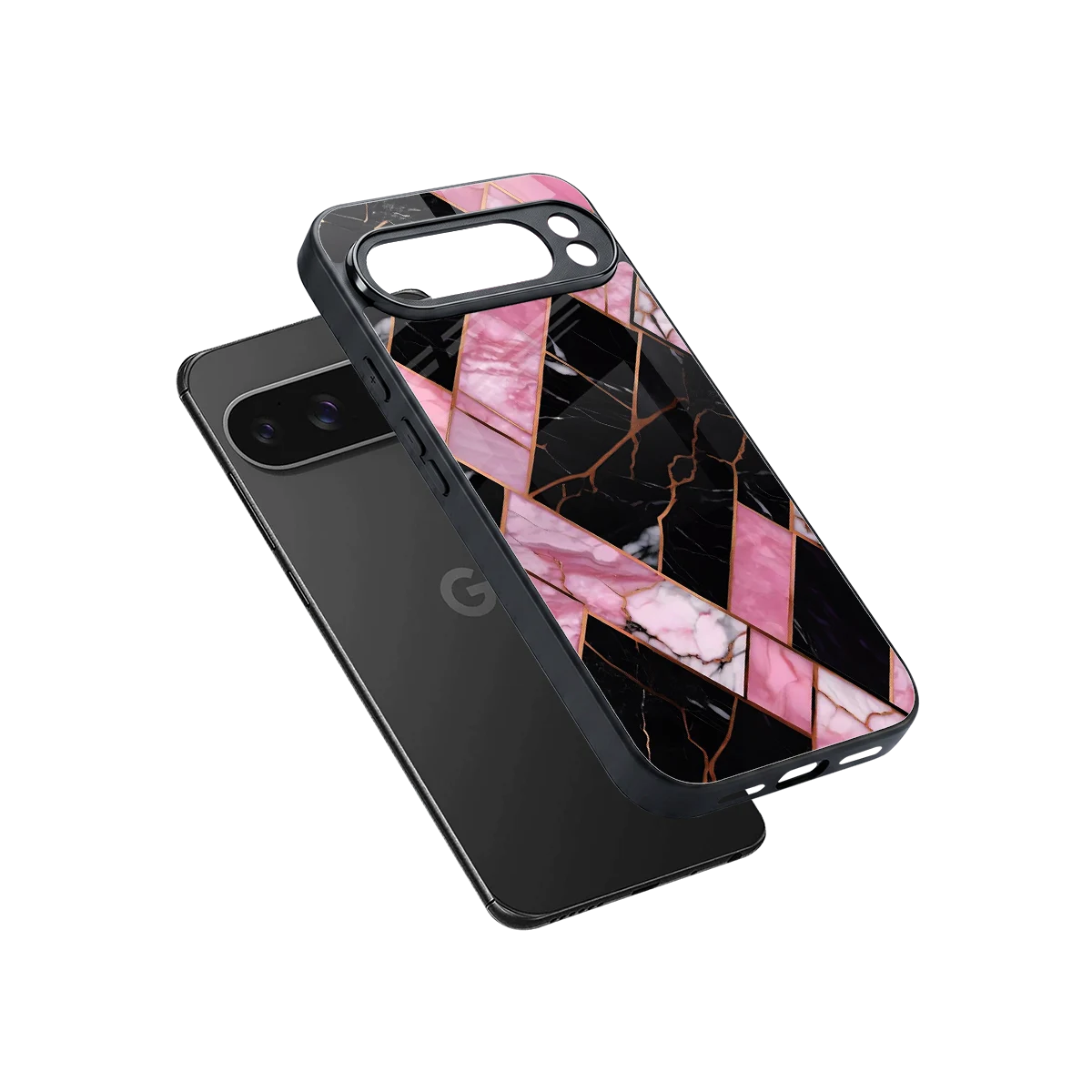 Rose Luxe sleek google pixel 10 pro xl cover with tempered glass back and TPU edges