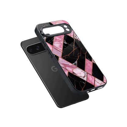 Rose Luxe sleek google pixel 10 pro xl cover with tempered glass back and TPU edges