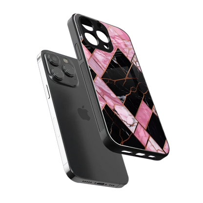 Rose Luxe sleek iphone 13 pro cover with tempered glass back and TPU edges