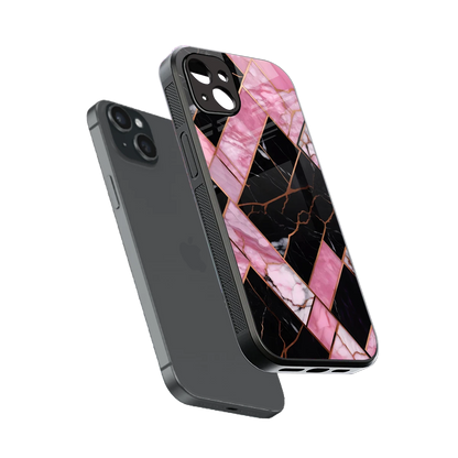 Rose Luxe sleek iphone 14 plus cover with tempered glass back and TPU edges