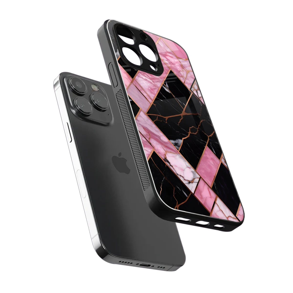 Rose Luxe sleek iphone 16 pro max cover with tempered glass back and TPU edges