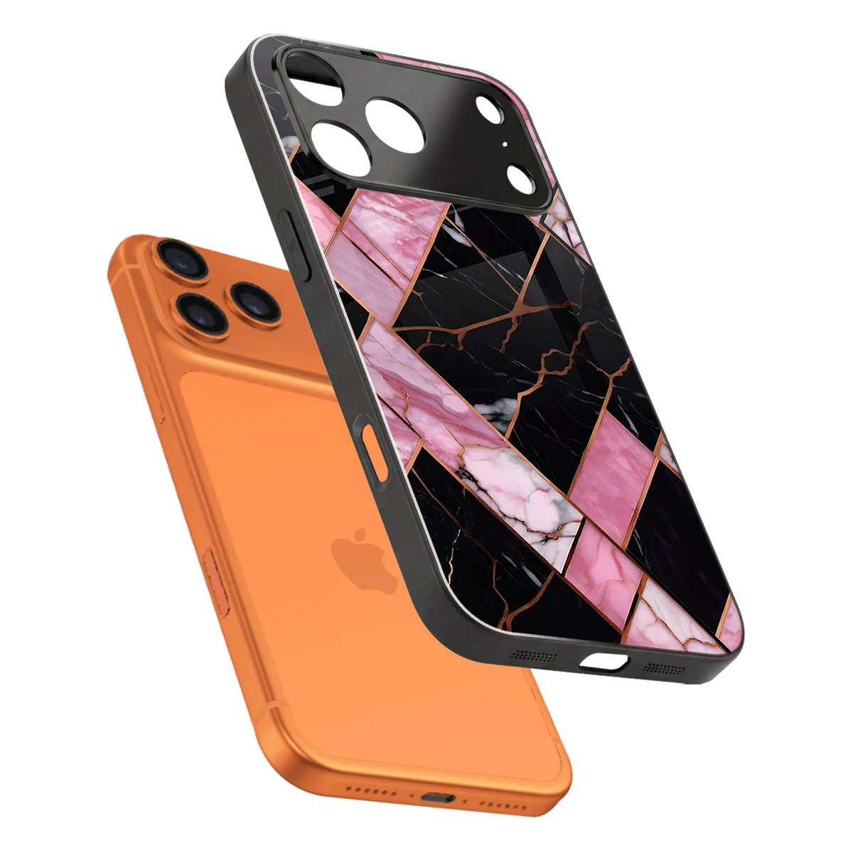 Rose Luxe sleek iphone 17 pro max cover with tempered glass back and TPU edges