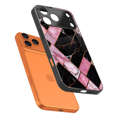 Rose Luxe sleek iphone 17 pro max cover with tempered glass back and TPU edges