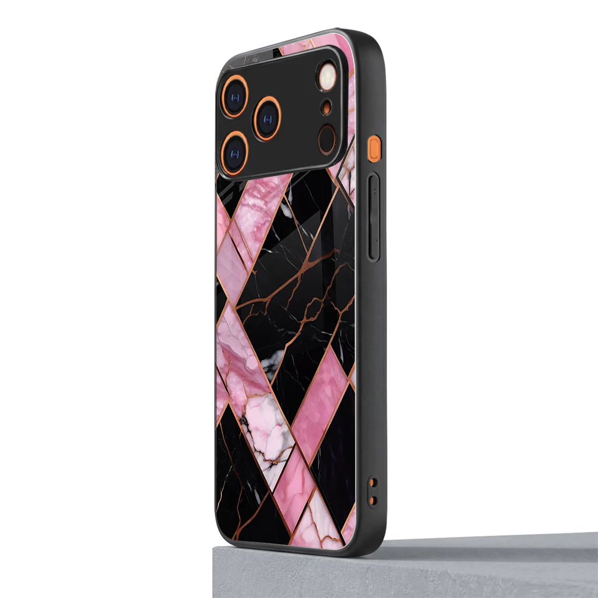 Rose Luxe iphone 17 pro max mobile cover | shockproof glass phone case