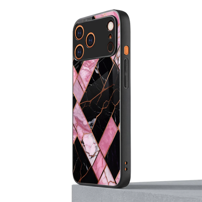 Rose Luxe iphone 17 pro max mobile cover | shockproof glass phone case