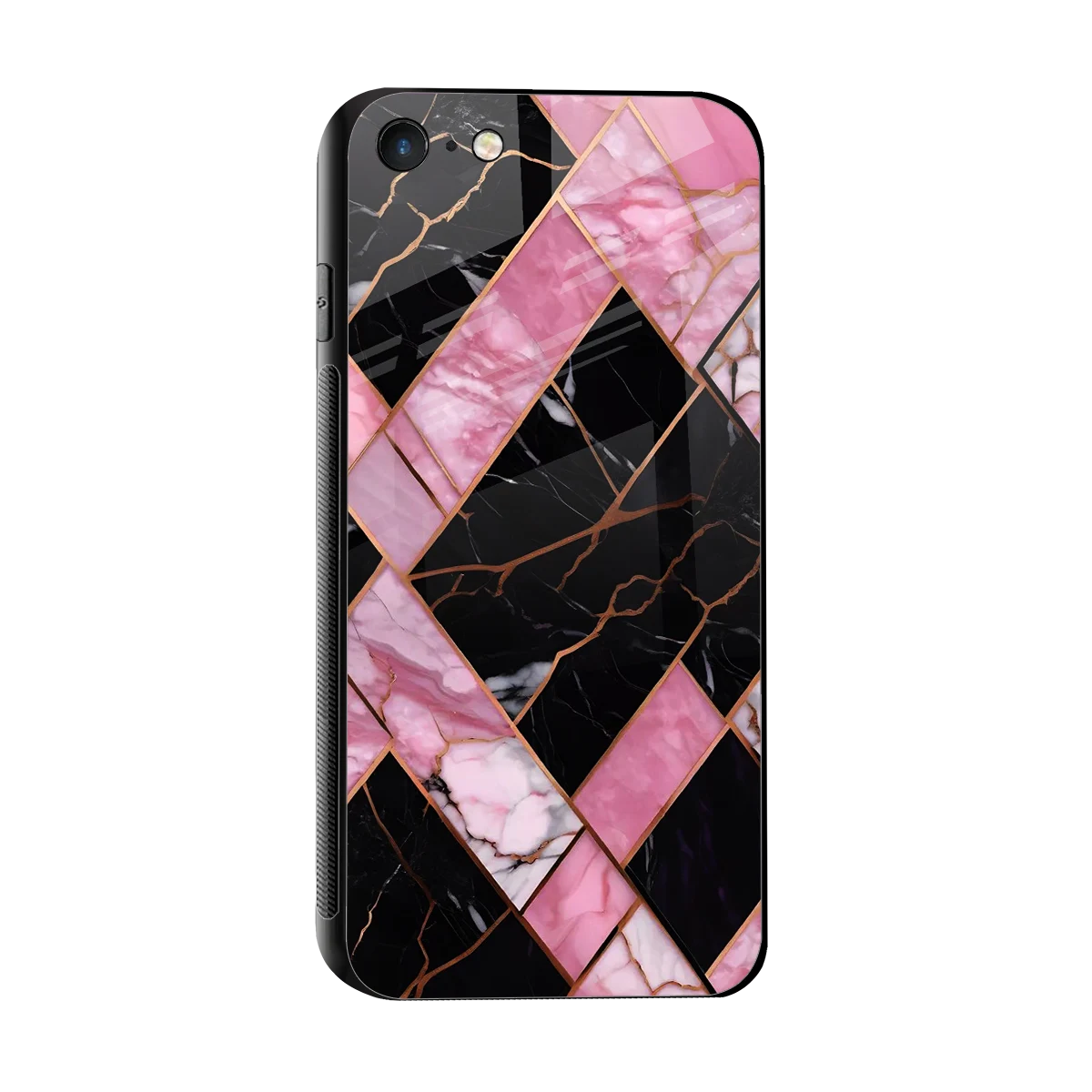 Rose Luxe sleek iphone 7 cover with tempered glass back and TPU edges