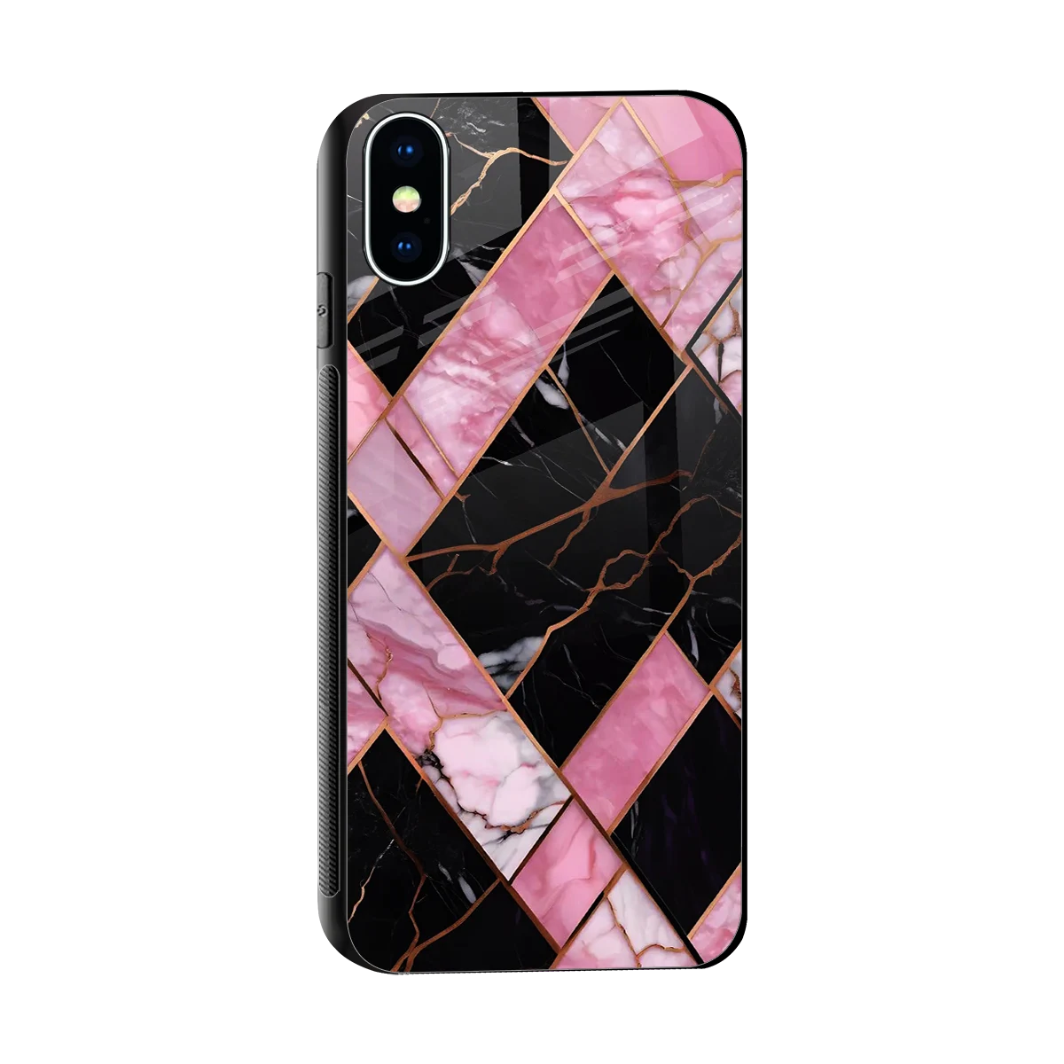Rose Luxe sleek iphone x cover with tempered glass back and TPU edges