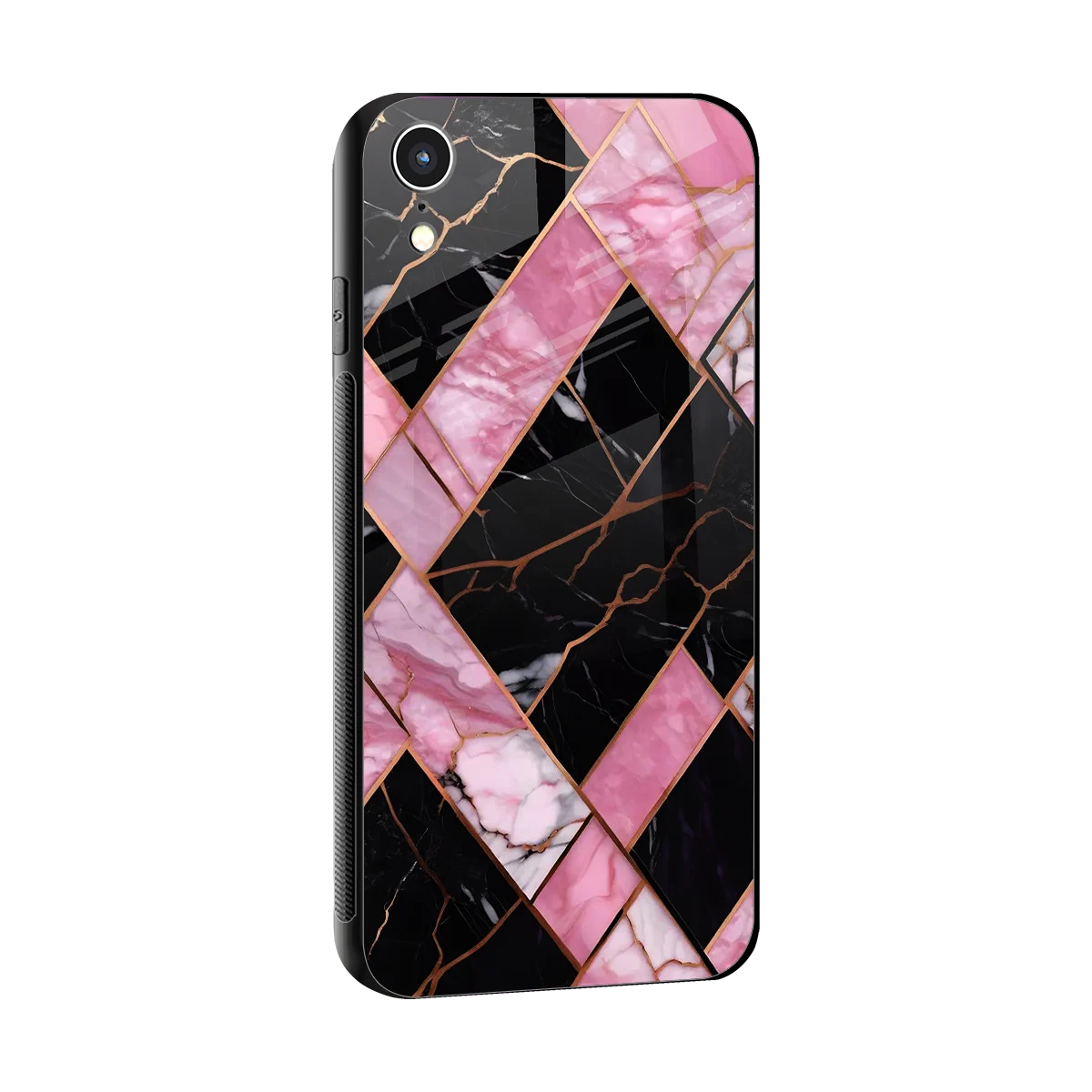 Rose Luxe sleek iphone xr cover with tempered glass back and TPU edges