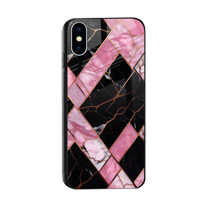Rose Luxe sleek iphone xs cover with tempered glass back and TPU edges