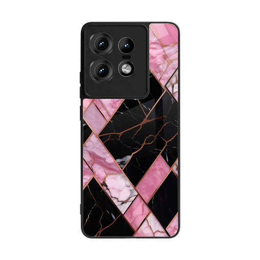 Rose Luxe back phone cover | glass case for motorola edge 50 pro