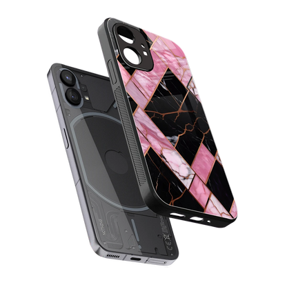 Rose Luxe sleek nothing phone 1 cover with tempered glass back and TPU edges