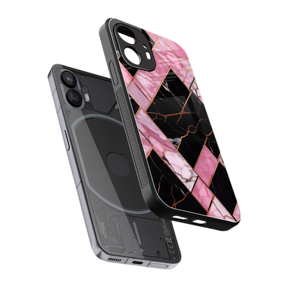 Rose Luxe sleek nothing phone 2 cover with tempered glass back and TPU edges
