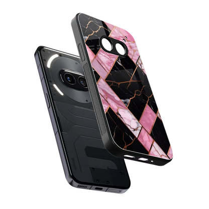 Rose Luxe sleek nothing phone 2a cover with tempered glass back and TPU edges