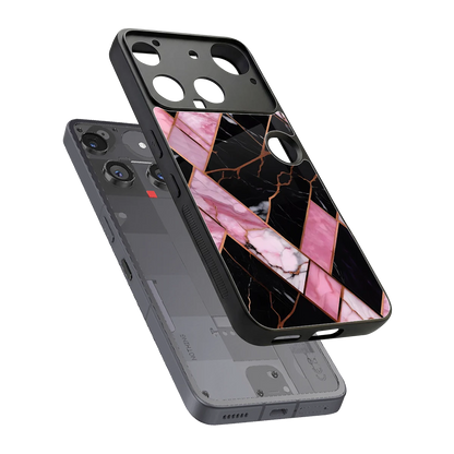 Rose Luxe sleek nothing phone 3 cover with tempered glass back and TPU edges