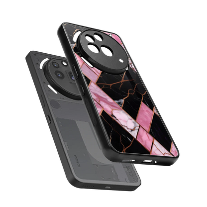 Rose Luxe sleek nothing phone 3a pro cover with tempered glass back and TPU edges