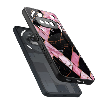 Rose Luxe sleek nothing phone 3a cover with tempered glass back and TPU edges