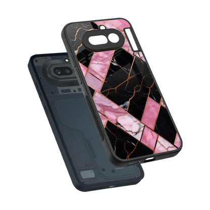 Rose Luxe sleek nothing phone 4a cover with tempered glass back and TPU edges