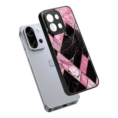 Rose Luxe sleek oneplus 13s cover with tempered glass back and TPU edges