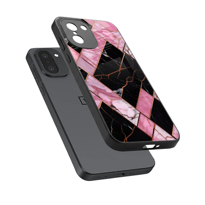 Rose Luxe sleek oneplus 15r cover with tempered glass back and TPU edges