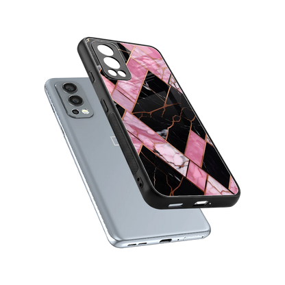 Rose Luxe sleek oneplus nord 2 cover with tempered glass back and TPU edges