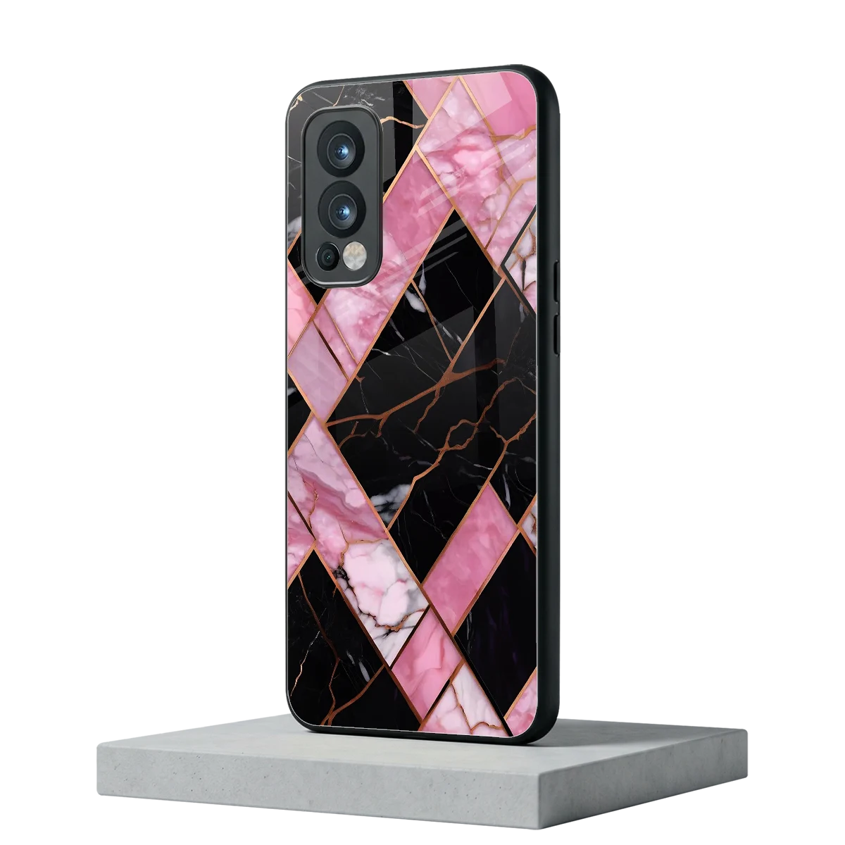Rose Luxe oneplus nord 2 mobile cover | shockproof glass phone case