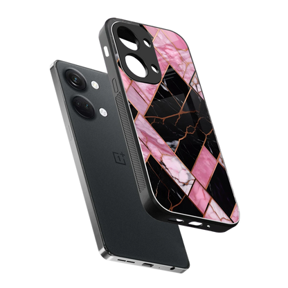 Rose Luxe sleek oneplus nord 3 cover with tempered glass back and TPU edges