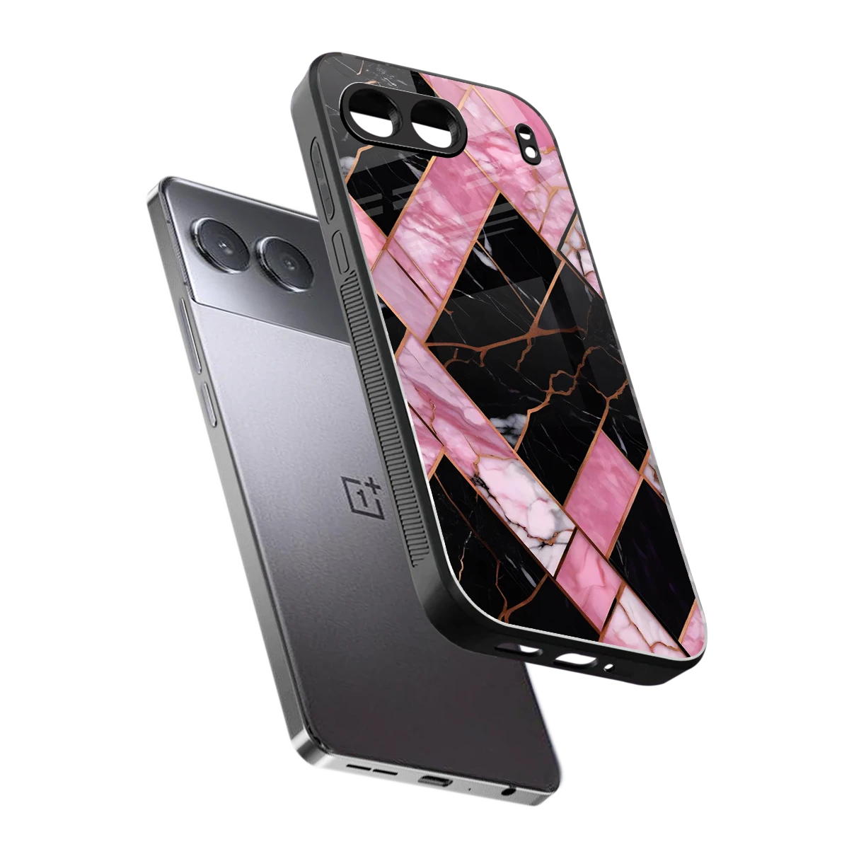 Rose Luxe sleek oneplus nord 4 cover with tempered glass back and TPU edges