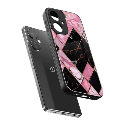 Rose Luxe sleek oneplus nord ce 3 cover with tempered glass back and TPU edges