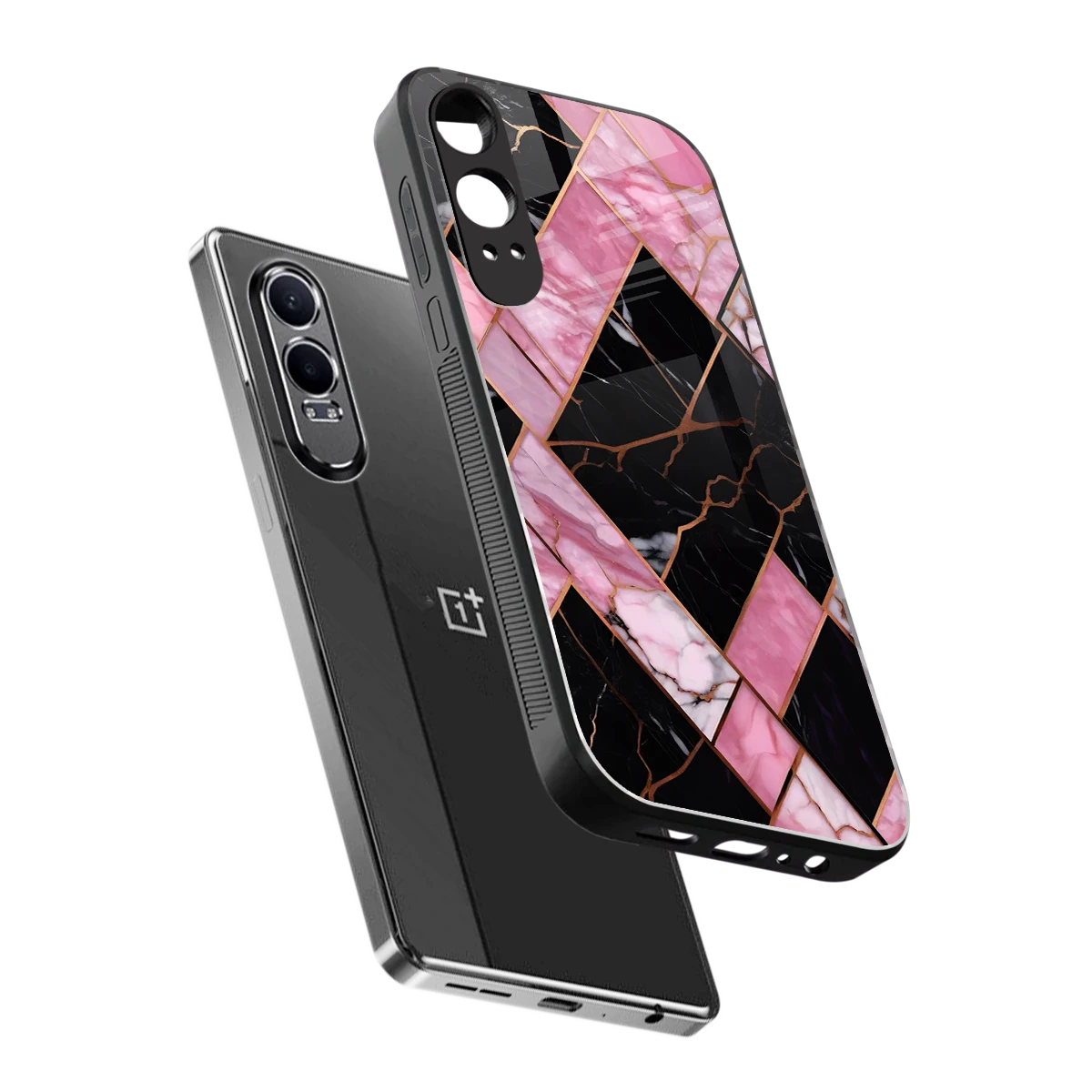 Rose Luxe sleek oneplus nord ce 4 lite cover with tempered glass back and TPU edges