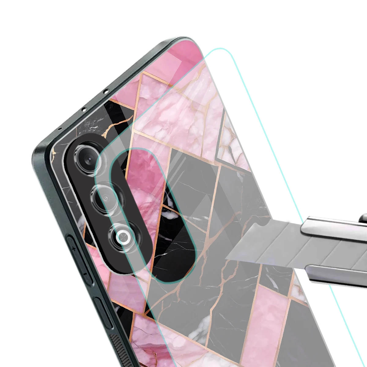 Rose Luxe stylish phone case for oneplus nord ce 4 | glossy glass and slim fit