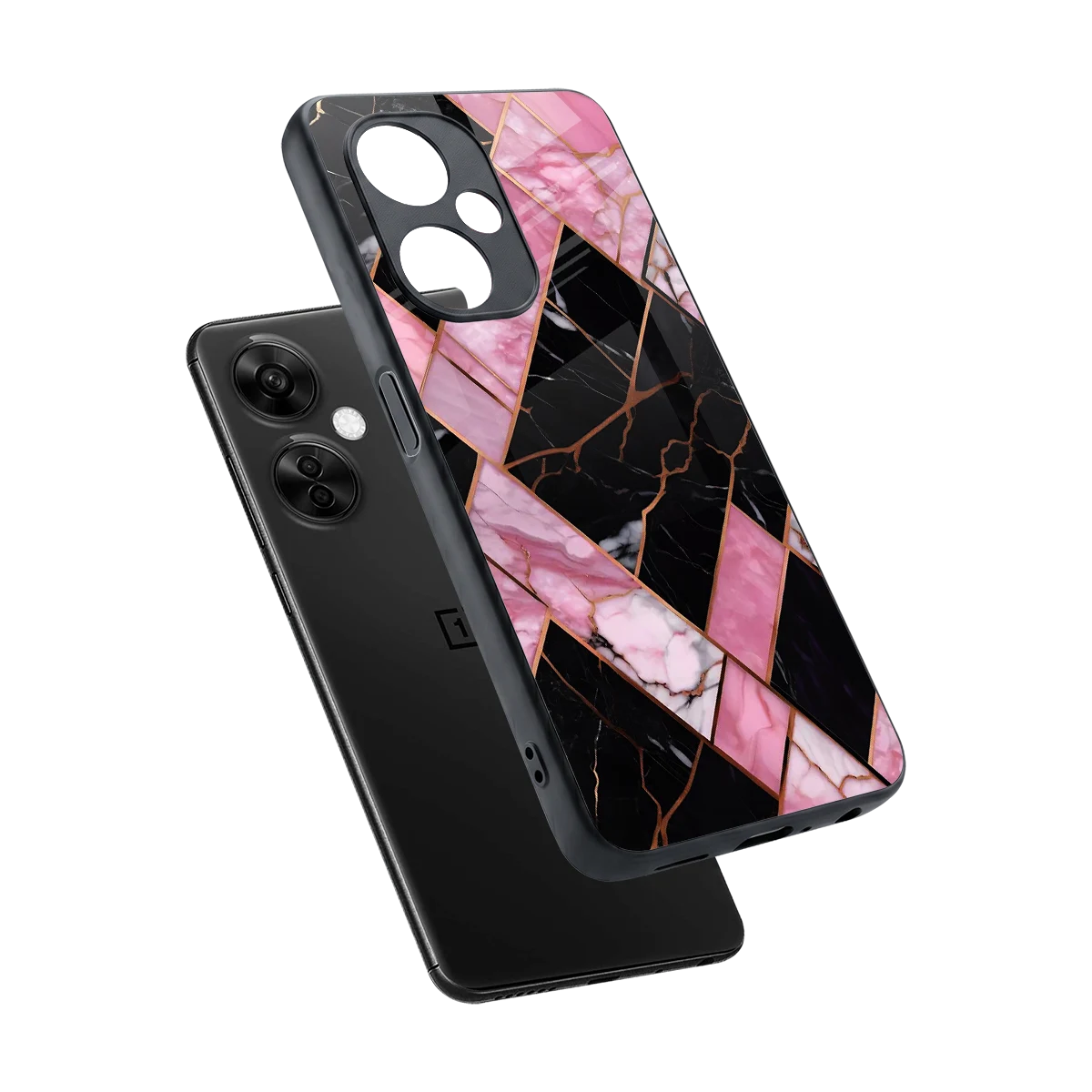 Rose Luxe sleek oneplus nord ce 3 lite cover with tempered glass back and TPU edges