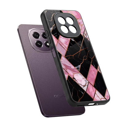 Rose Luxe sleek oppo f29 5g cover with tempered glass back and TPU edges