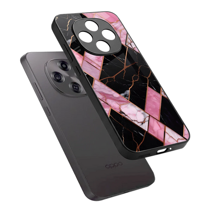 Rose Luxe sleek oppo f31 pro 5g cover with tempered glass back and TPU edges
