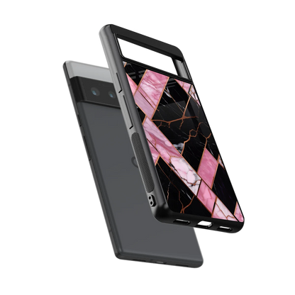 Rose Luxe sleek google pixel 6 pro cover with tempered glass back and TPU edges