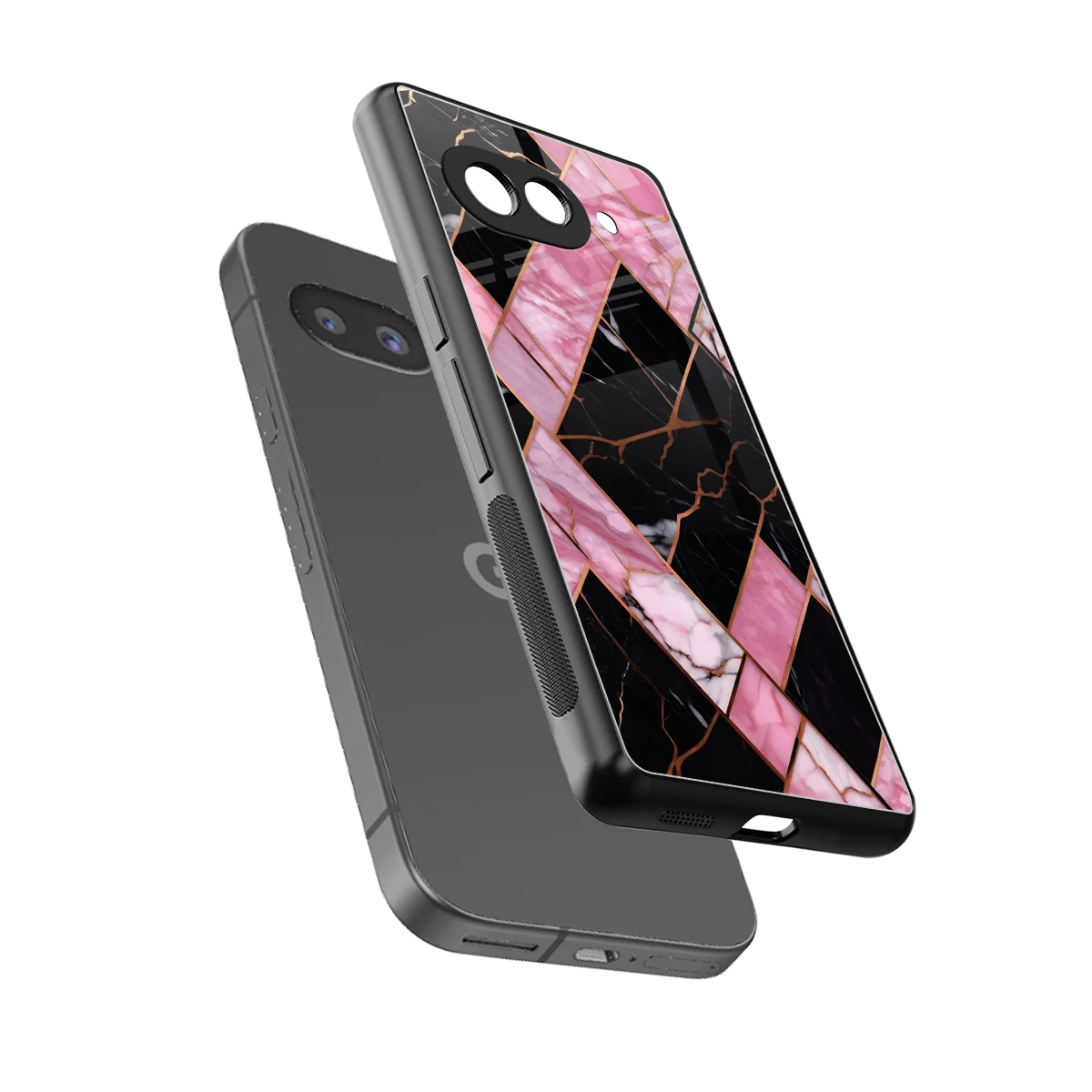 Rose Luxe sleek google pixel 10a cover with tempered glass back and TPU edges